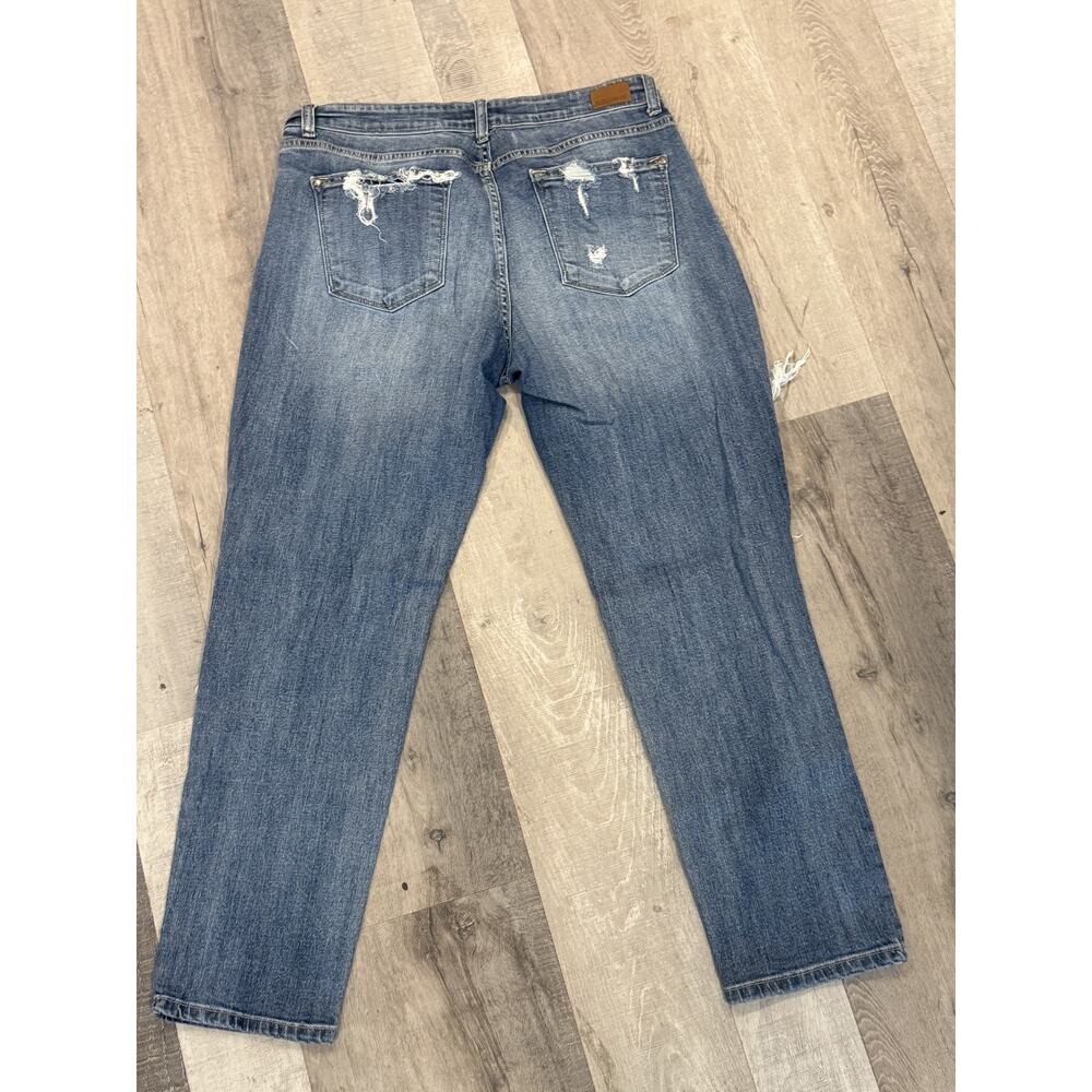 Judy Blue Jeans Womens 15 Distressed Boyfriend Fit Denim Ripped Grunge Pants - Picture 8 of 14